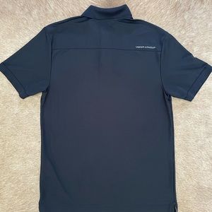 Under armour heatgear loose fit black polo.